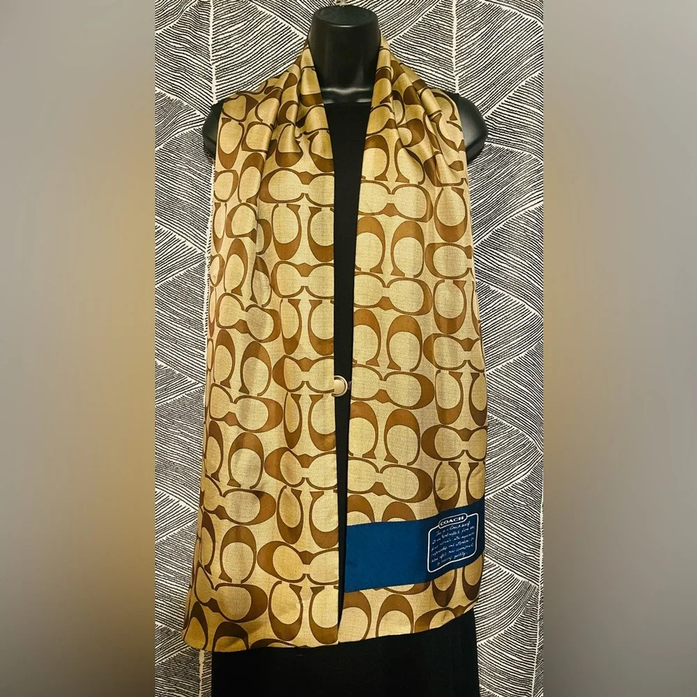 COACH REVERSIBLE SCARF - Picture 1 of 4